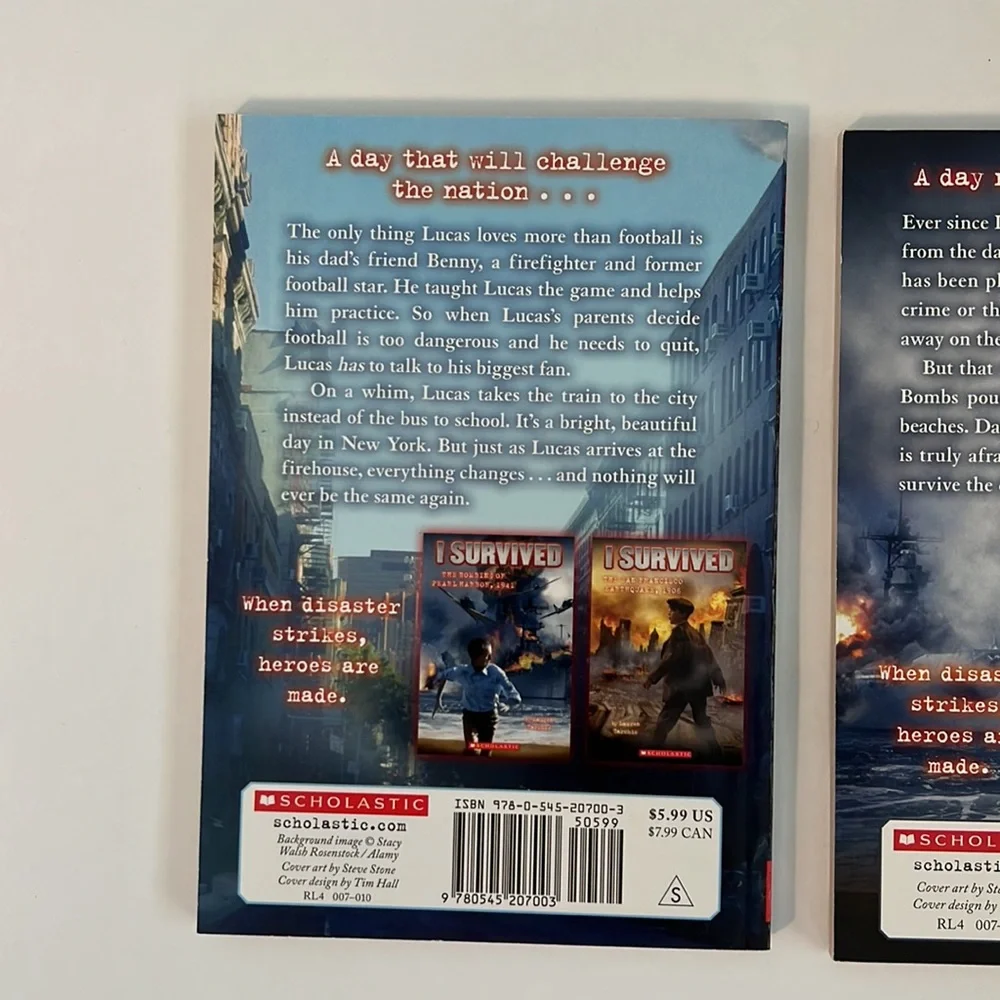 I Survived Kids Book Bundle The Attack of 9/11 & Bombing of Pearl Harbor